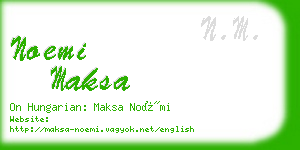 noemi maksa business card